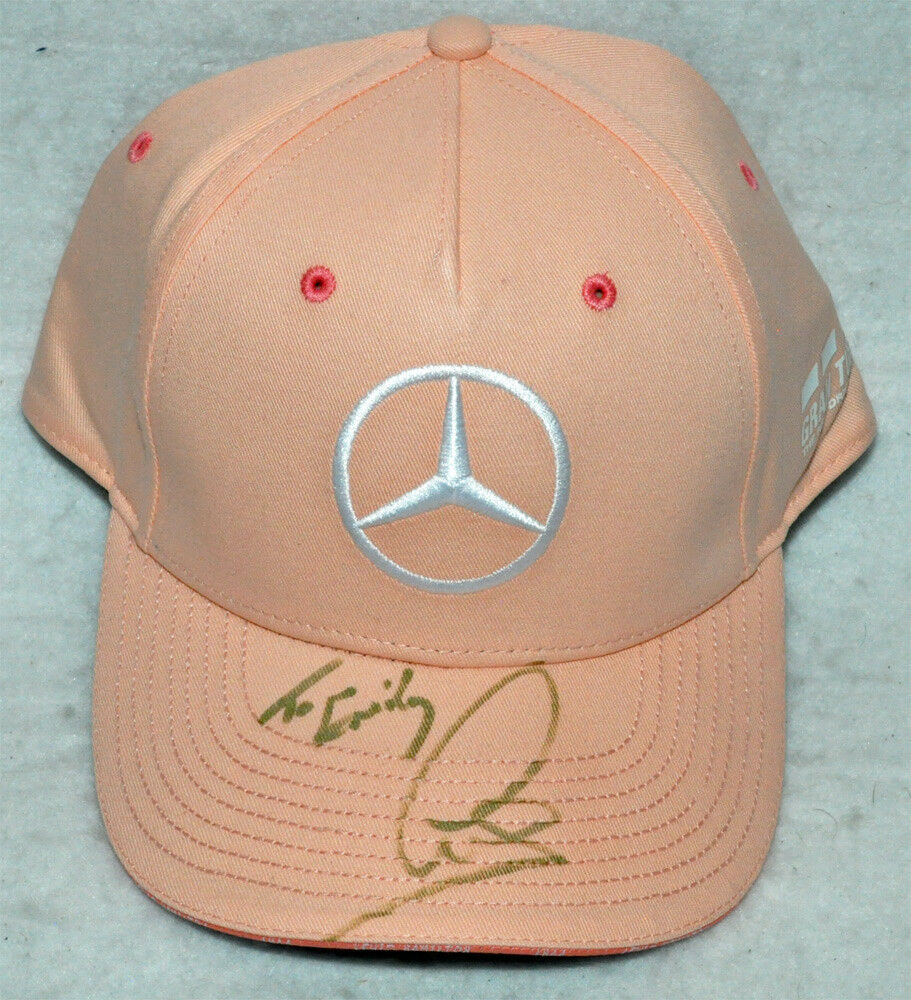 Lewis Hamilton Signed Mercedes Pink 2018 Monaco Gp Cap / Hat