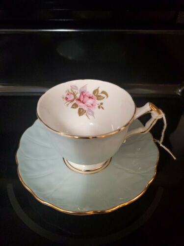 Aynsley Baby Blue Teacup And Saucer Lovely