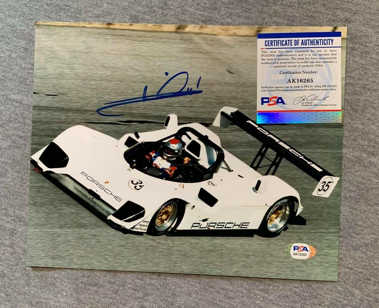Mario Andretti Autograph 8x10 Photo 1995 Daytona Porsche Psa/dna Ak16265