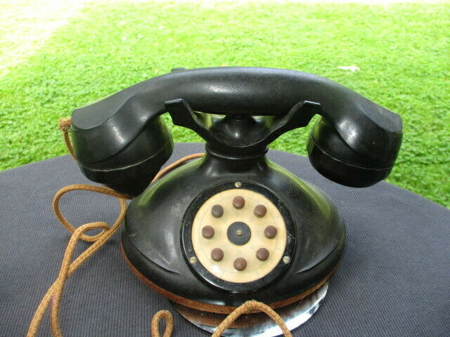 1920 Authentic Graybar Inter-phone Usa Bakelite Telephone Original Push Button