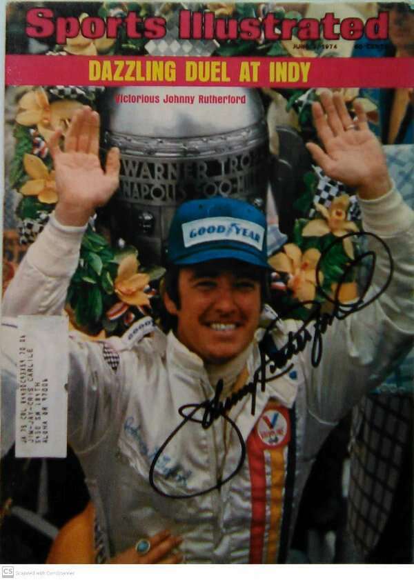 Johnny Rutherford Signed Sports Illustrated June 3 1974 Indy 500