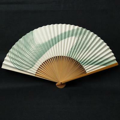 【sensu】japanese Vintage Sensu, Flowing Water, Bamboo Shaft, Made In Japan.(扇127)