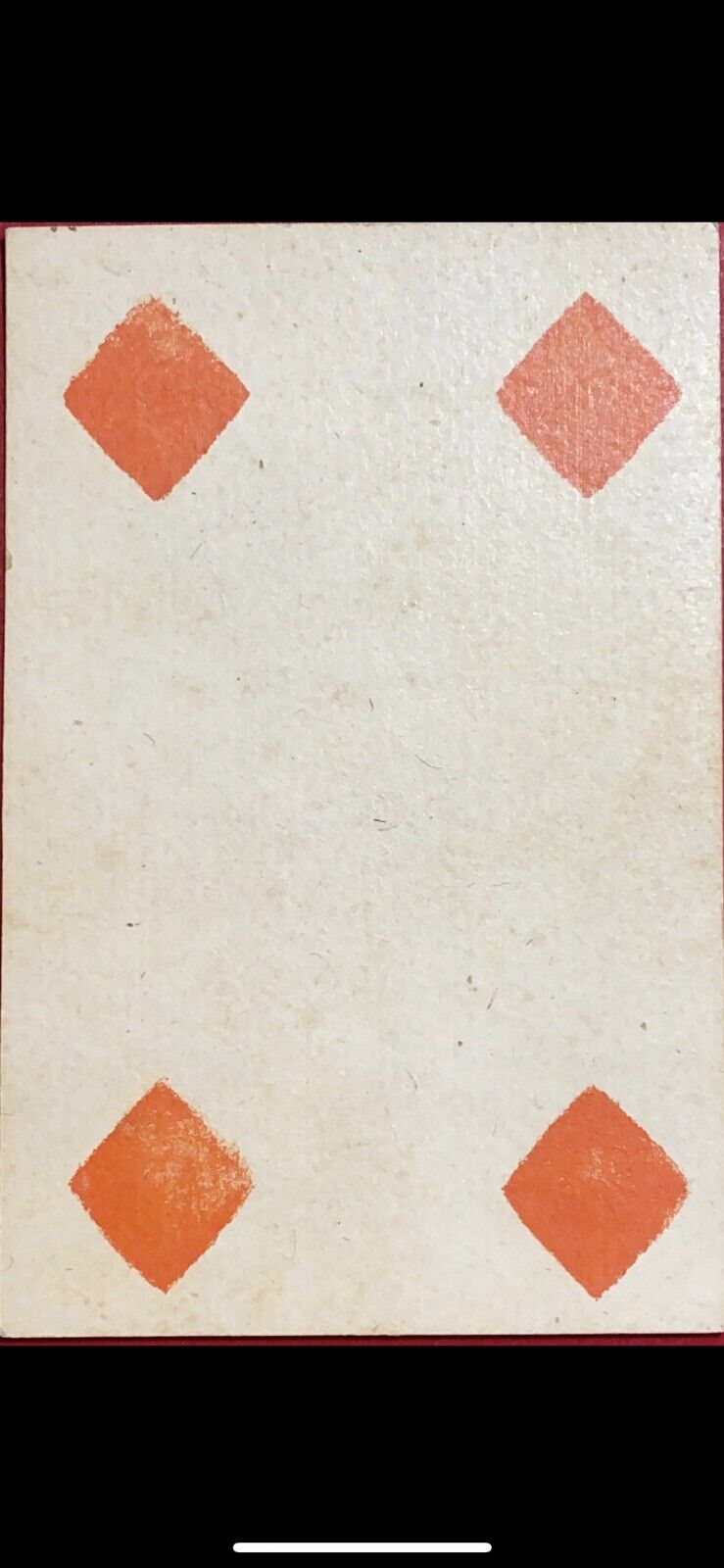 French Colonial Issue Playing Card Money - Four Of Diamonds - Hand Writing
