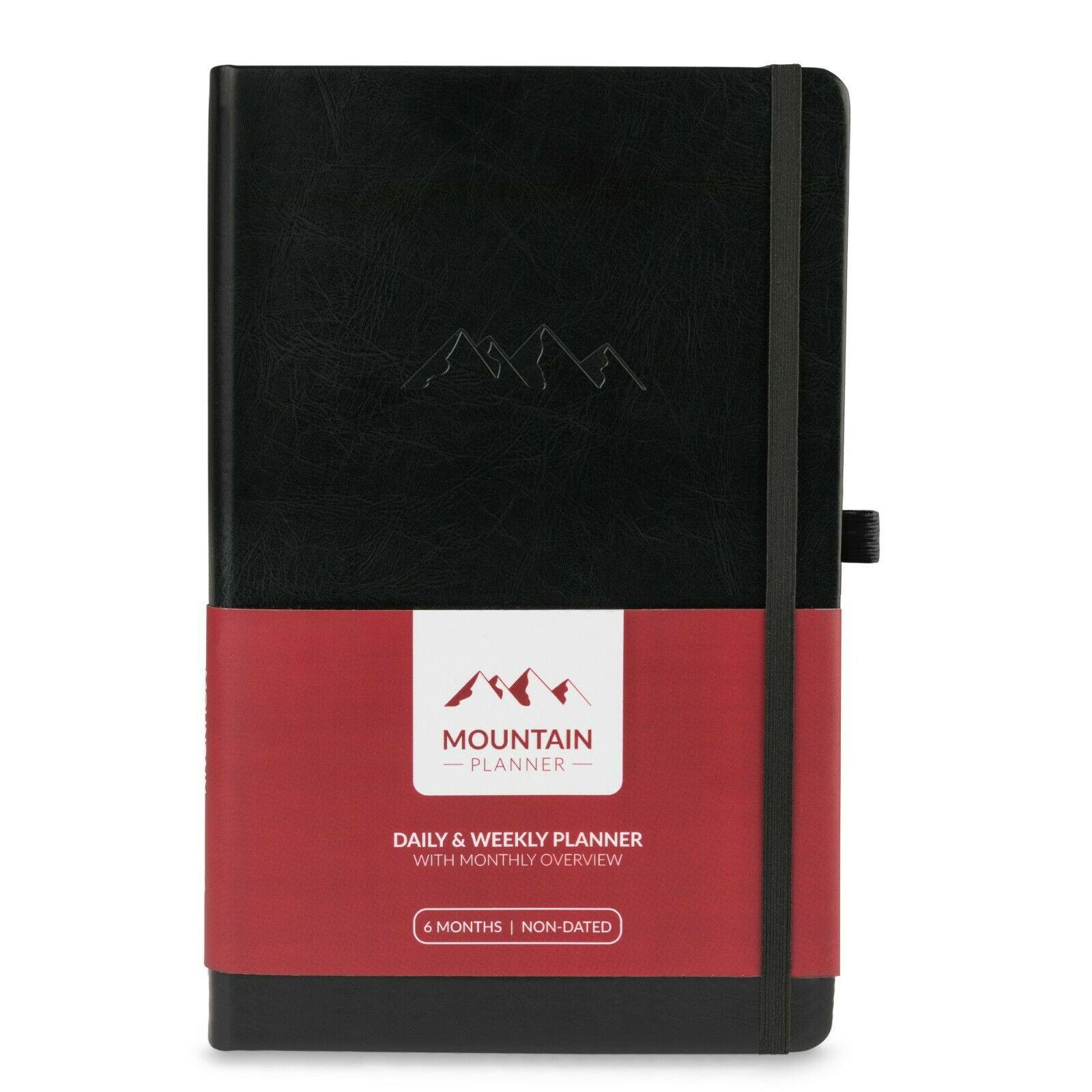 Mountain Daily Planner Undated Weekly Monthly Agenda Goal Notebook Hardcover