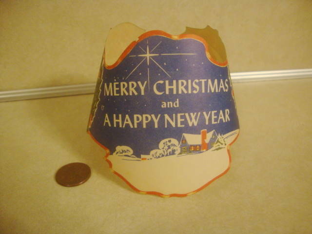 Vtg Rare Advertising Milk Bottle Paper Collar Christmas New Years Toys Holiday!