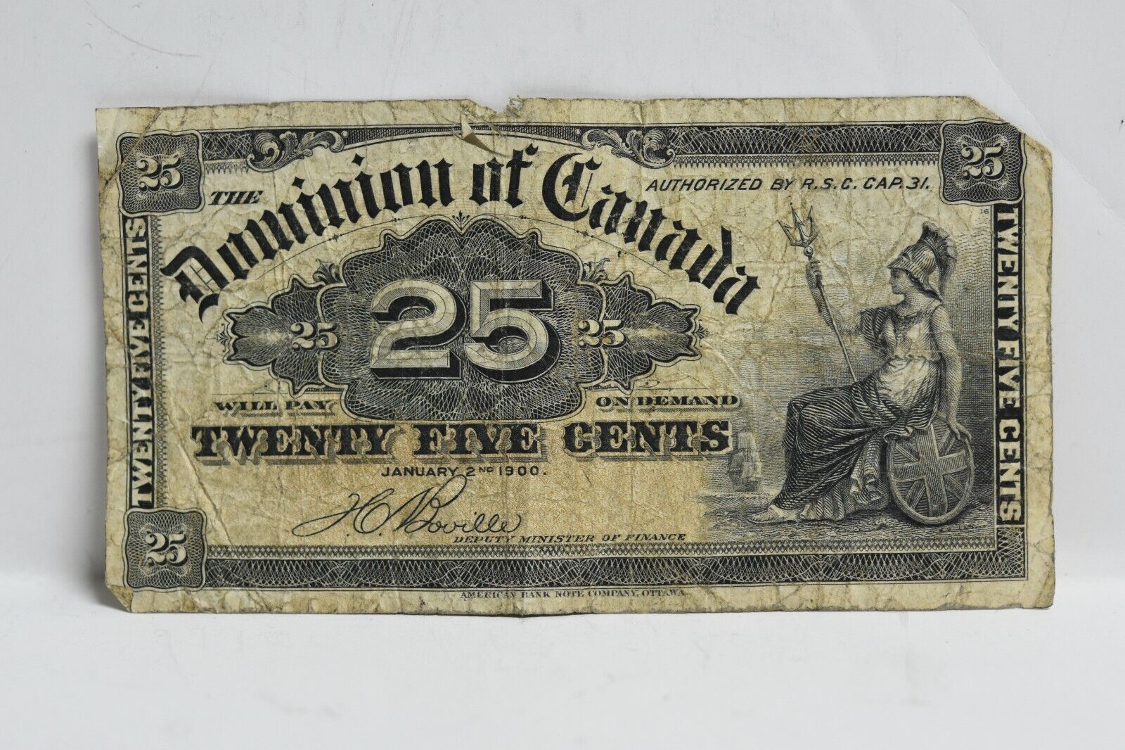 1900 Canada 25 Cents Note (nb260)