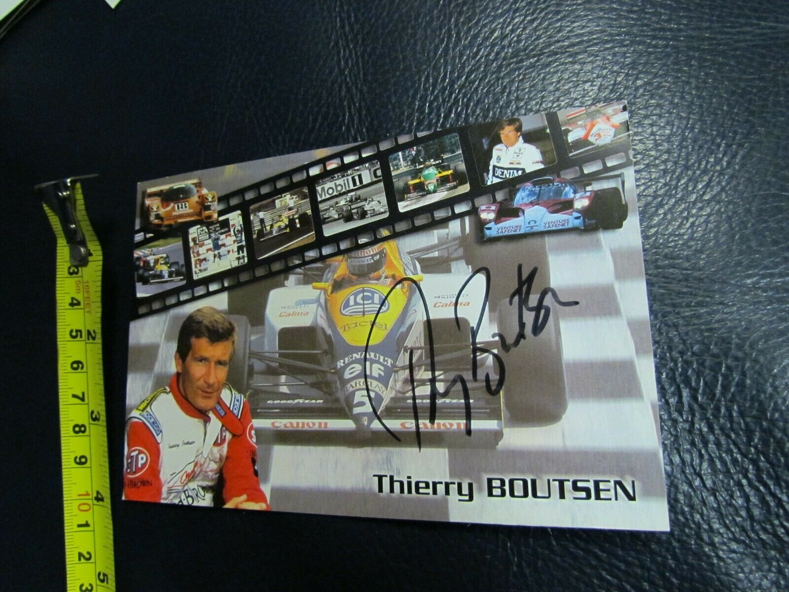 Thierry Boutsen Signed Autographed Photo Card Formula One