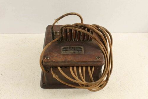 Rare Antique Kellogg Switchboard Oak Telephone Operator Box & Corded Jacks